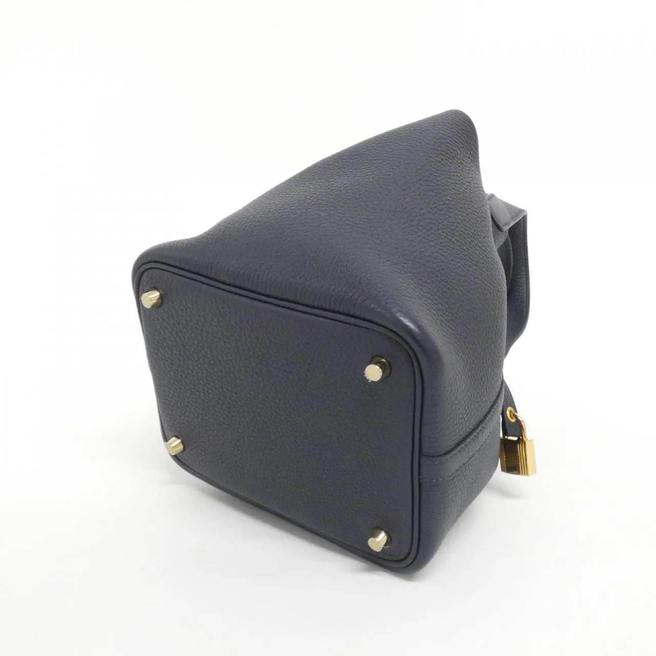 HERMES Picotin 056289CC Handbag Clemence Blue Clemence Leather Rank A - Thumbnail 2