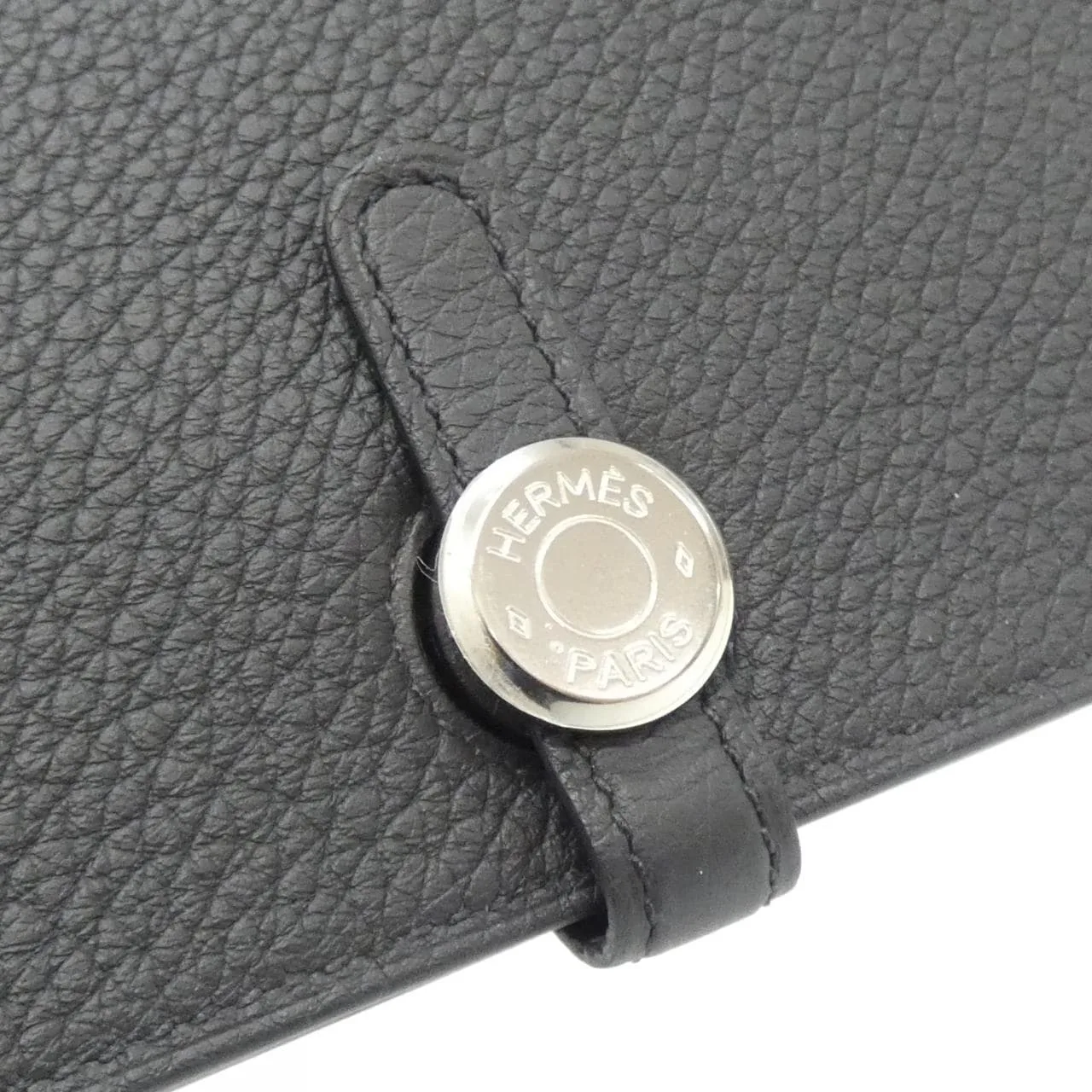 HERMES 043070CK Wallet Togo Black Togo Leather Rank A - Thumbnail 3