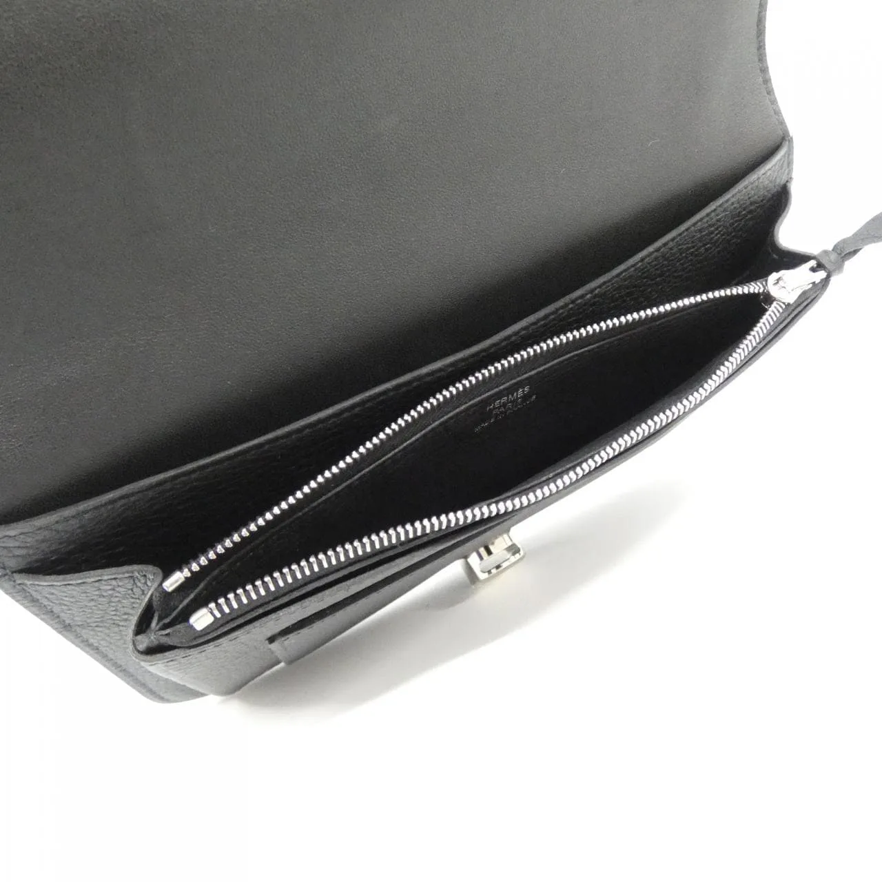 HERMES 043070CK Wallet Togo Black Togo Leather Rank A - Thumbnail 6