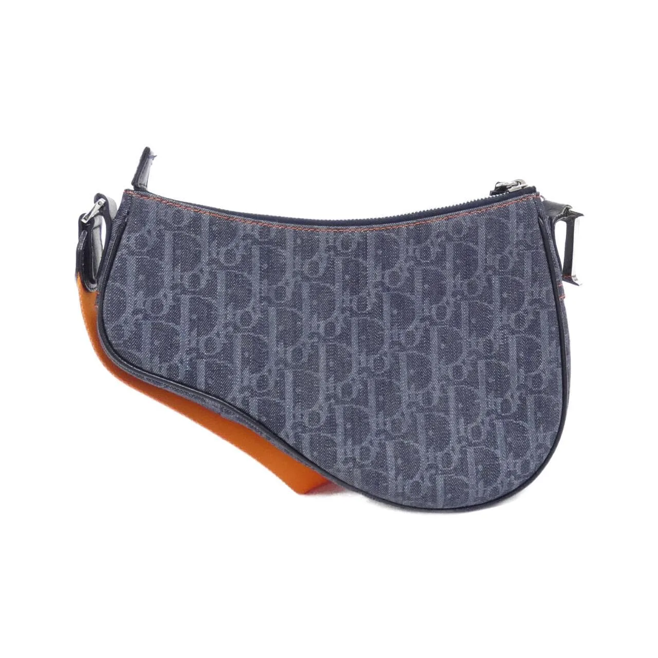 DIOR Saddle 肩背包 牛仔布 橙色 牛仔布 中古品A - 縮圖 2