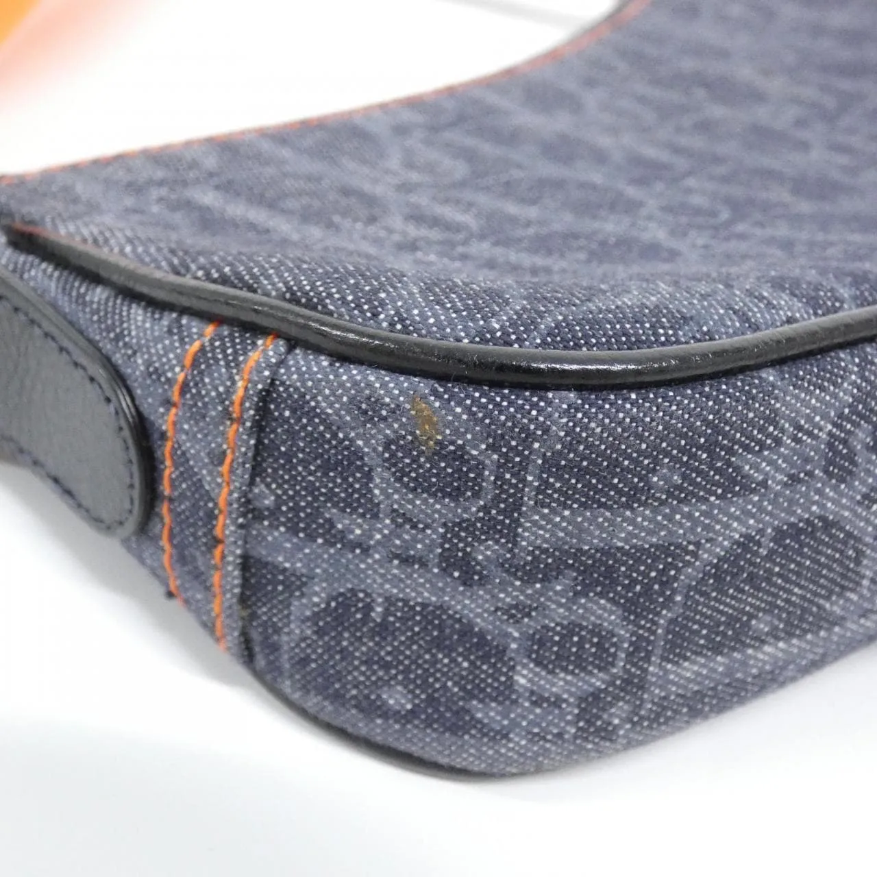 DIOR Saddle 肩背包 牛仔布 橙色 牛仔布 中古品A - 縮圖 4