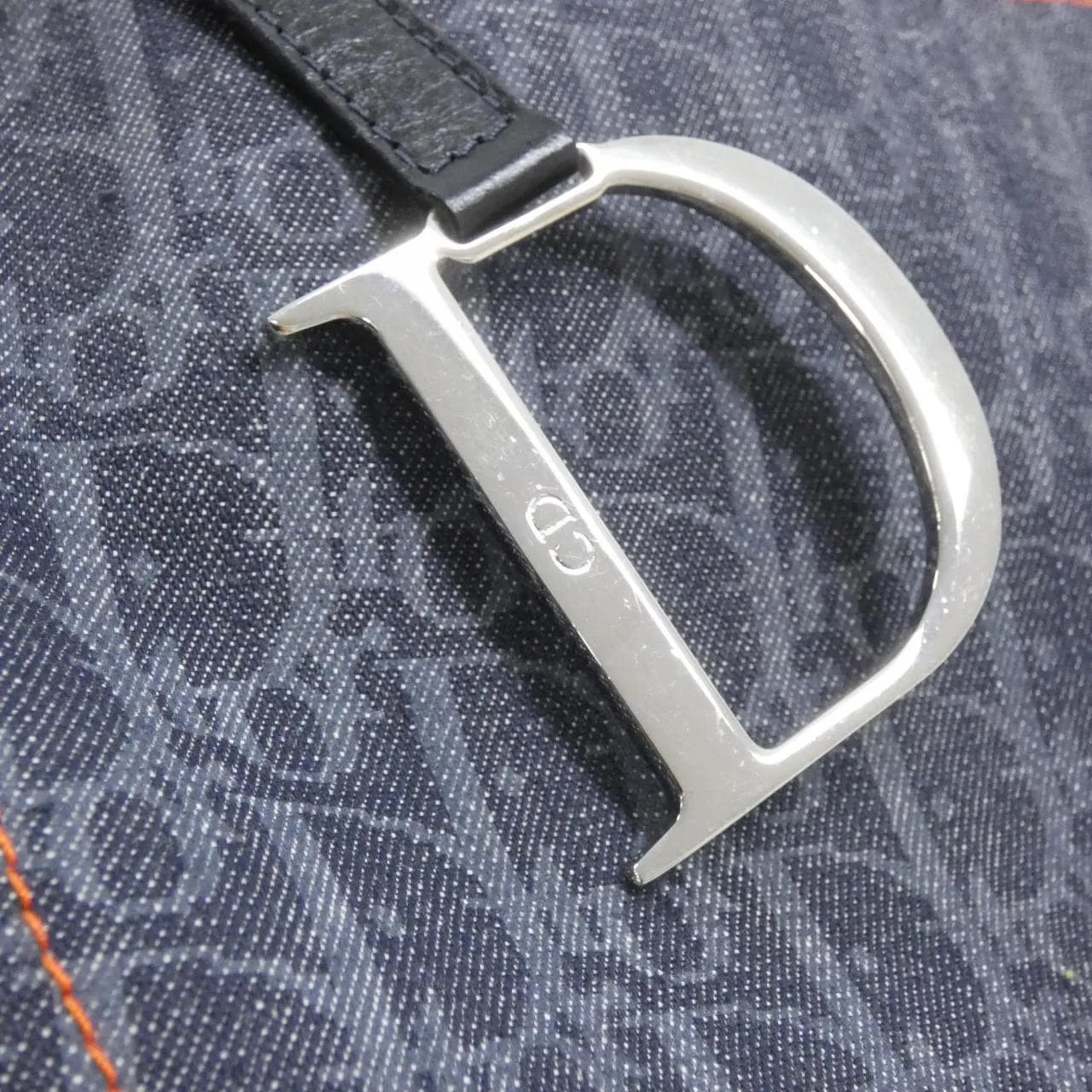 DIOR Saddle 肩背包 牛仔布 橙色 牛仔布 中古品A - 縮圖 5