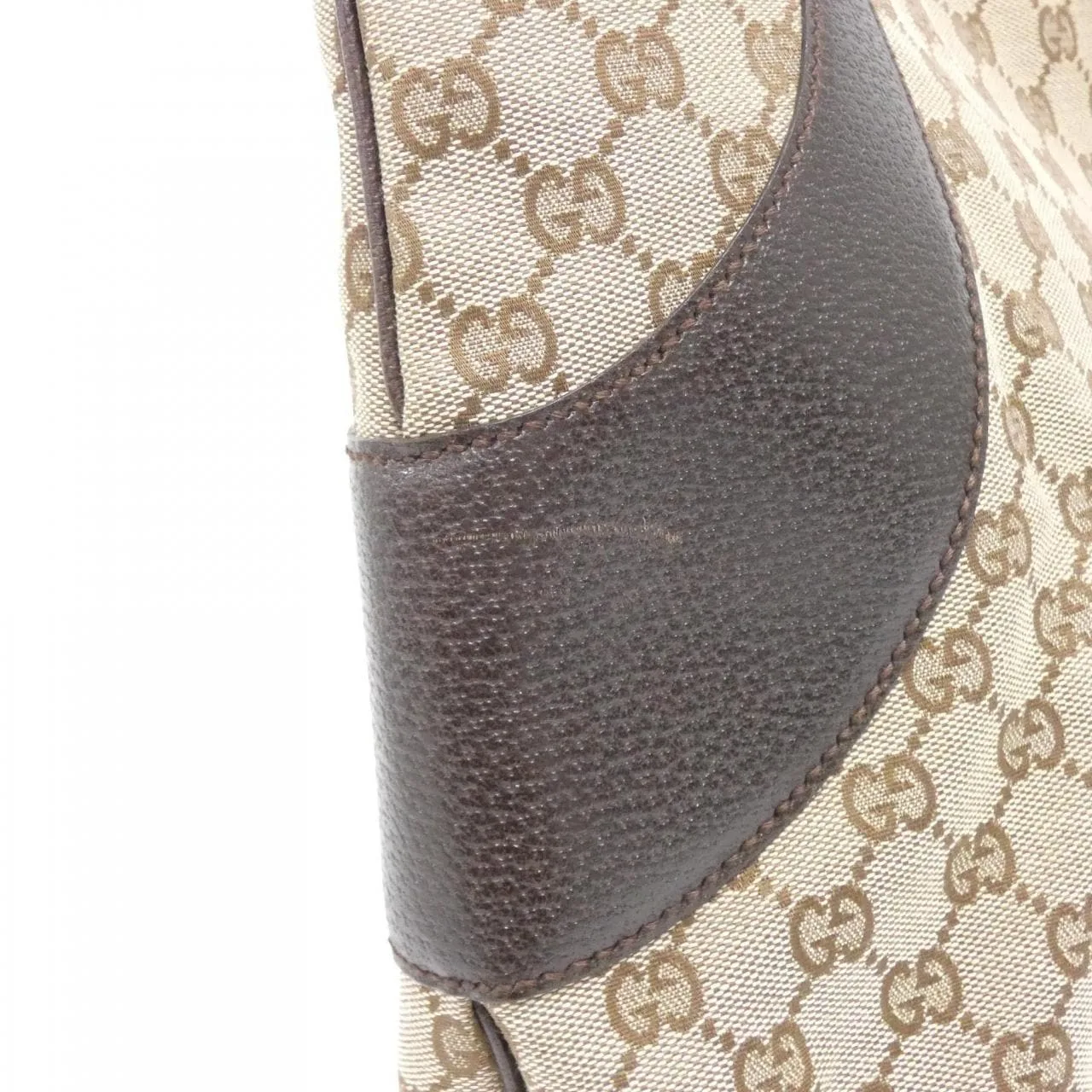 GUCCI 113016 Handbag Canvas 米色 帆布 中古品A - 縮圖 3