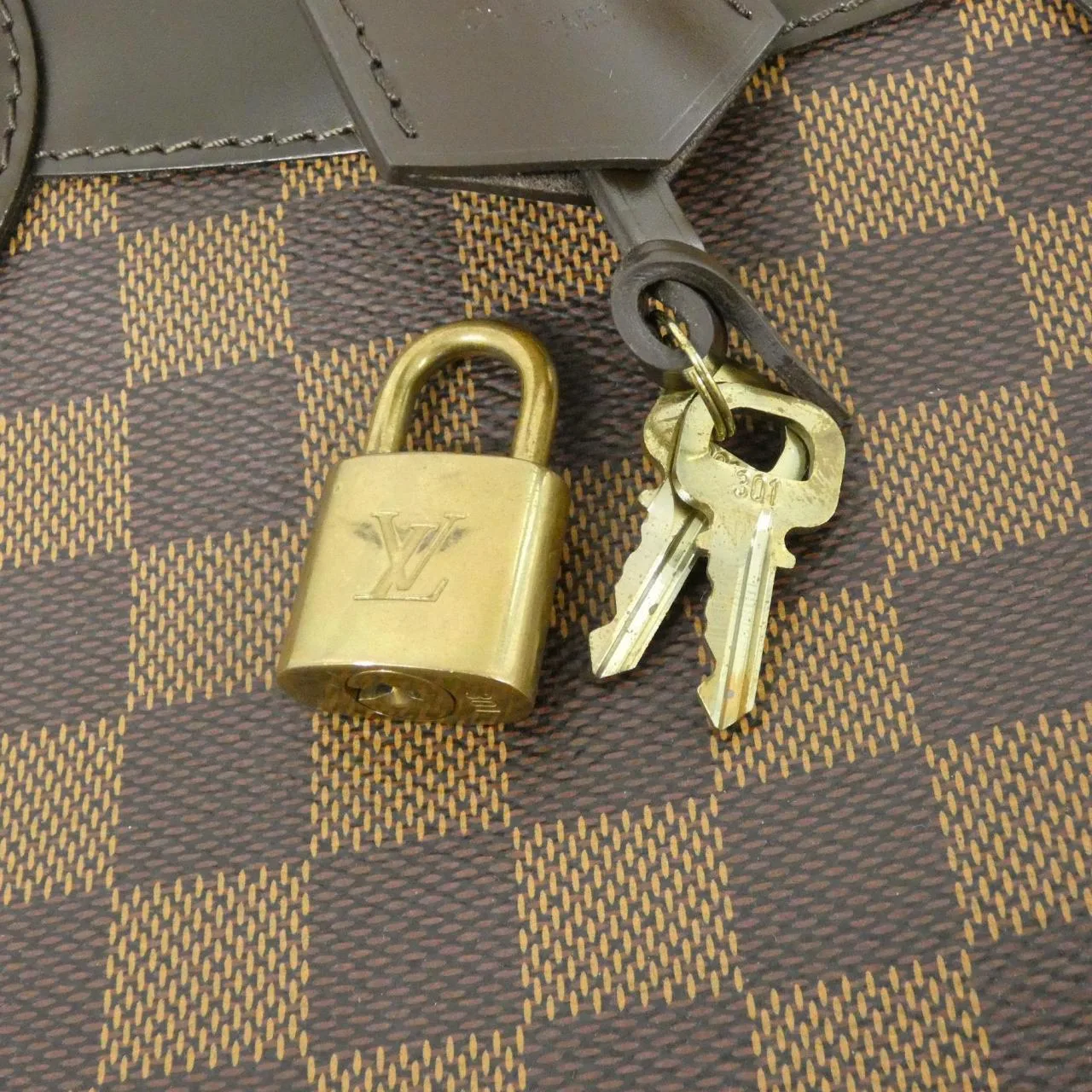LOUIS VUITTON N41117 Handbag Damier 黑色 Damier 中古品A - 縮圖 5