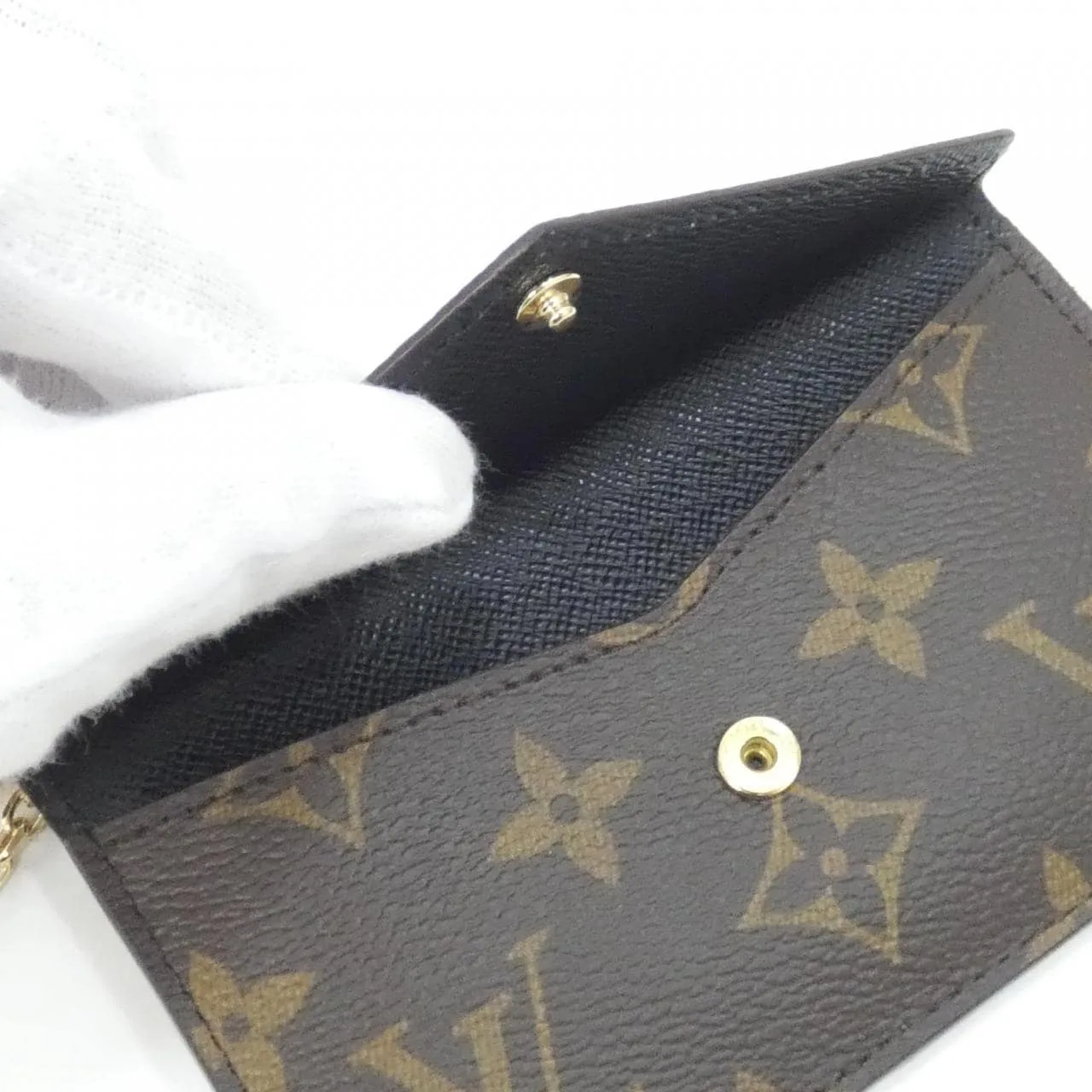 LOUIS VUITTON M81303 Coin Case Monogram 黑色 Monogram 中古品A - 縮圖 8