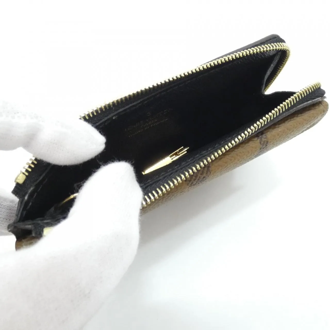 LOUIS VUITTON M81303 Coin Case Monogram 黑色 Monogram 中古品A - 縮圖 10