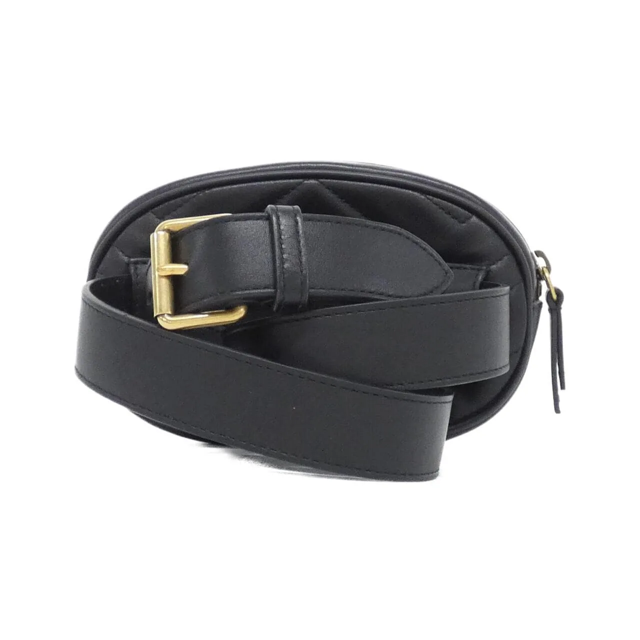 GUCCI 476434 DSVRT Belt Leather 黑色 皮革 中古品A - 縮圖 2