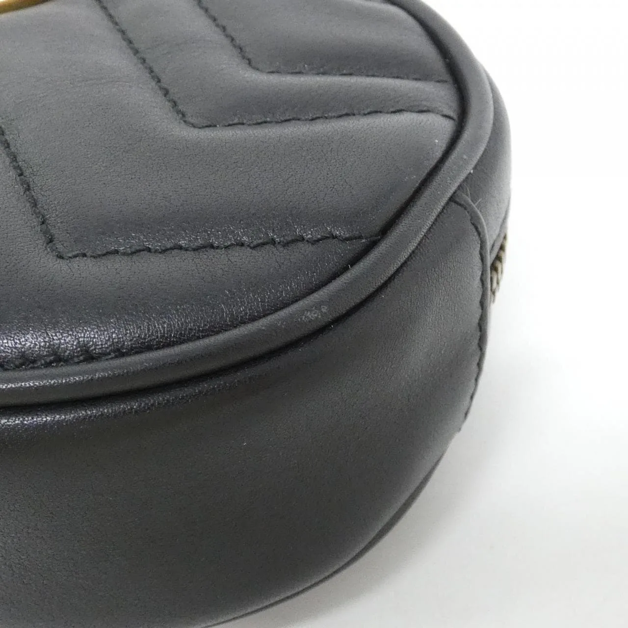 GUCCI 476434 DSVRT Belt Leather 黑色 皮革 中古品A - 縮圖 3