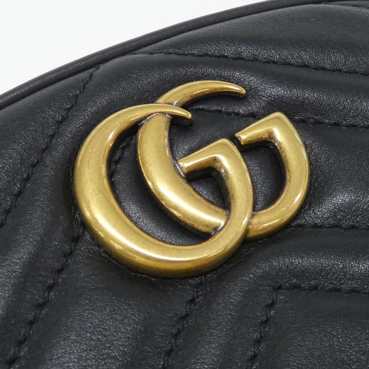 GUCCI 476434 DSVRT Belt Leather 黑色 皮革 中古品A - 縮圖 5