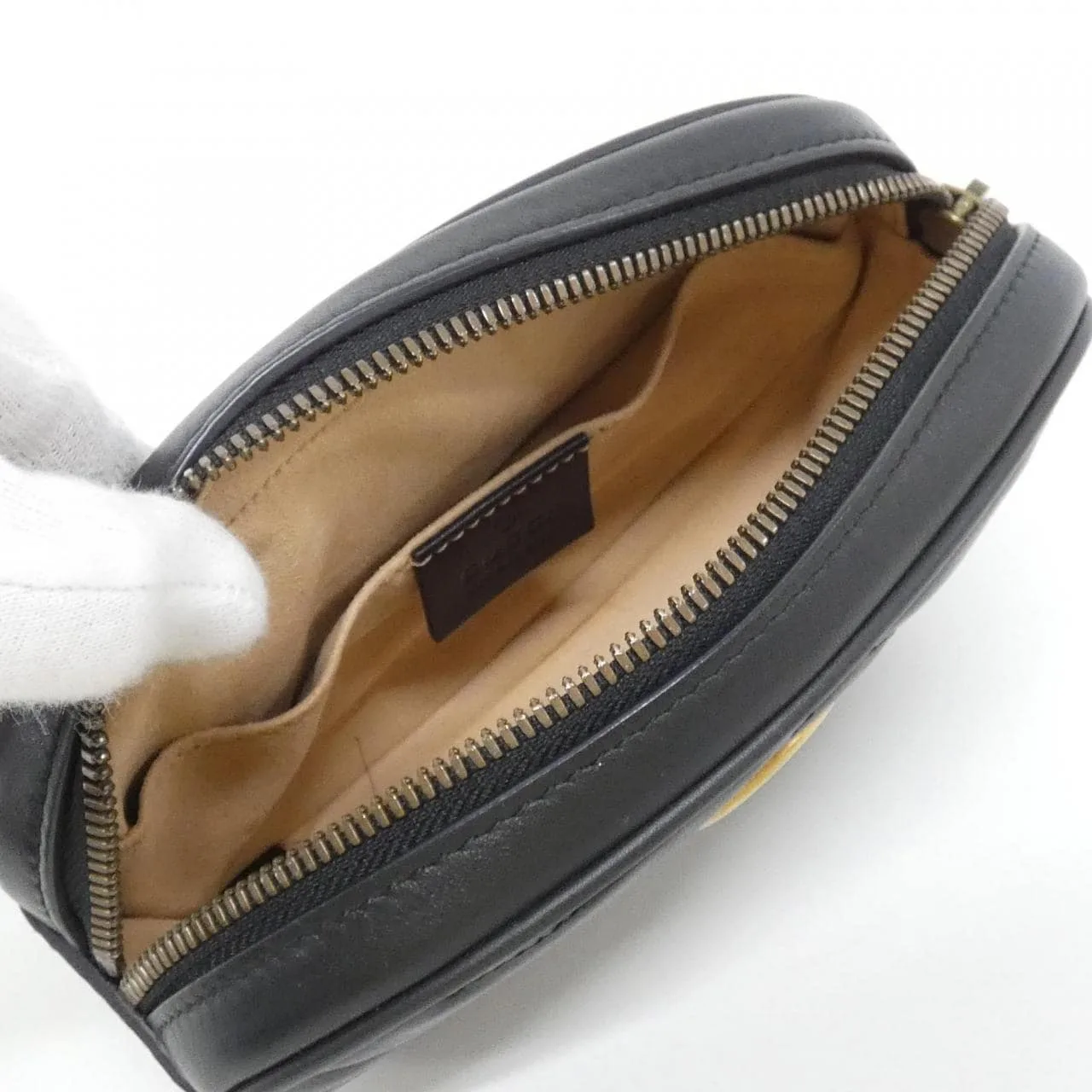 GUCCI 476434 DSVRT Belt Leather 黑色 皮革 中古品A - 縮圖 7