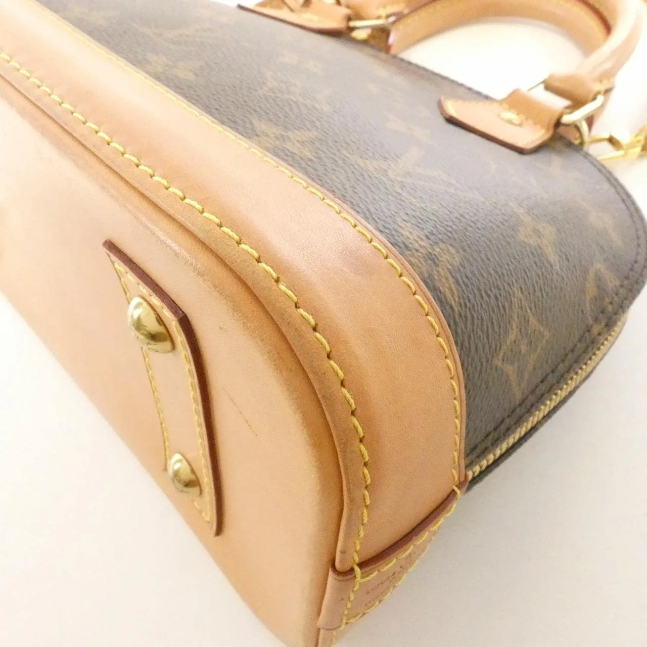 LOUIS VUITTON Alma M53152 Handbag Monogram 黑色 Monogram 中古品B - 縮圖 2