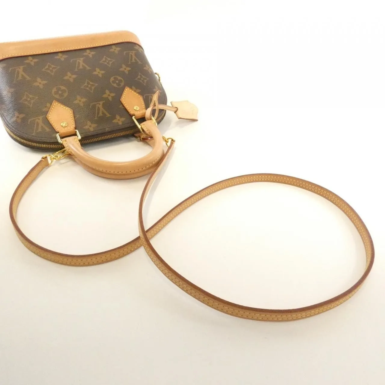 LOUIS VUITTON Alma M53152 Handbag Monogram 黑色 Monogram 中古品B - 縮圖 5