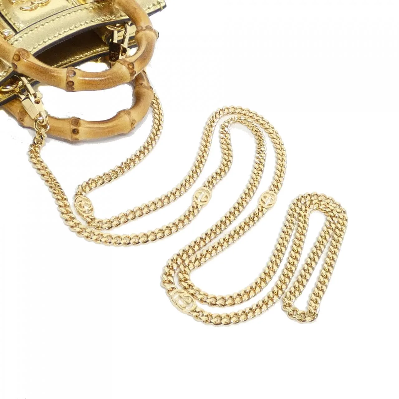 GUCCI 760251 1LD0G Handbag Leather 黑色 皮革 中古品A - 縮圖 7