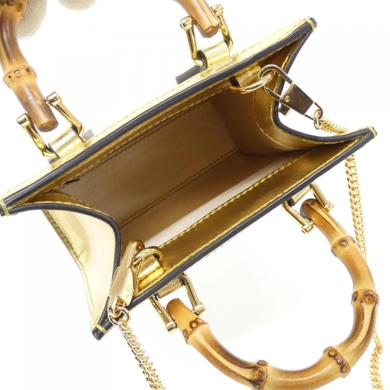 GUCCI 760251 1LD0G Handbag Leather 黑色 皮革 中古品A - 縮圖 8