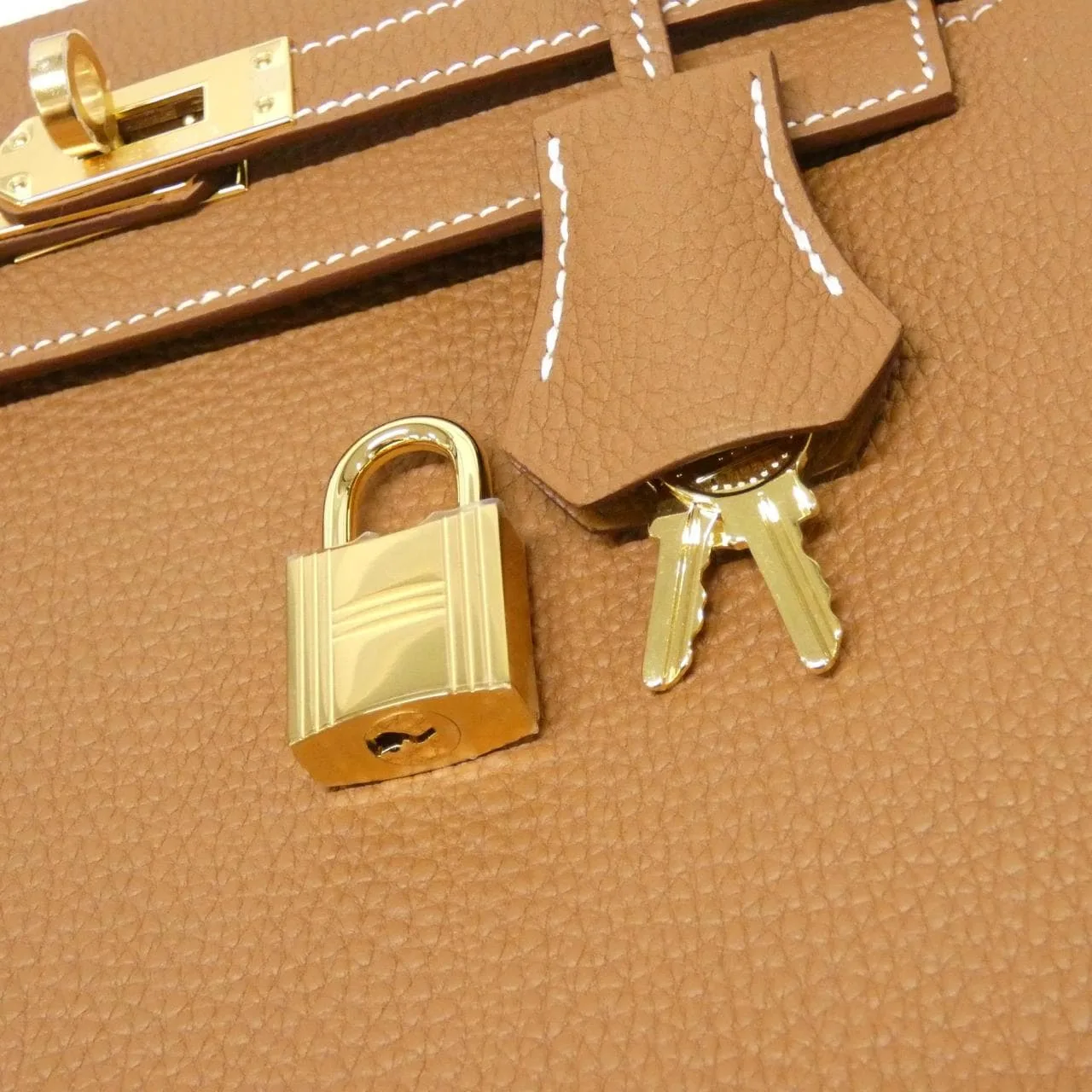 HERMES Kelly 044624CC Handbag Togo Gold Togo Leather Unused - Thumbnail 4