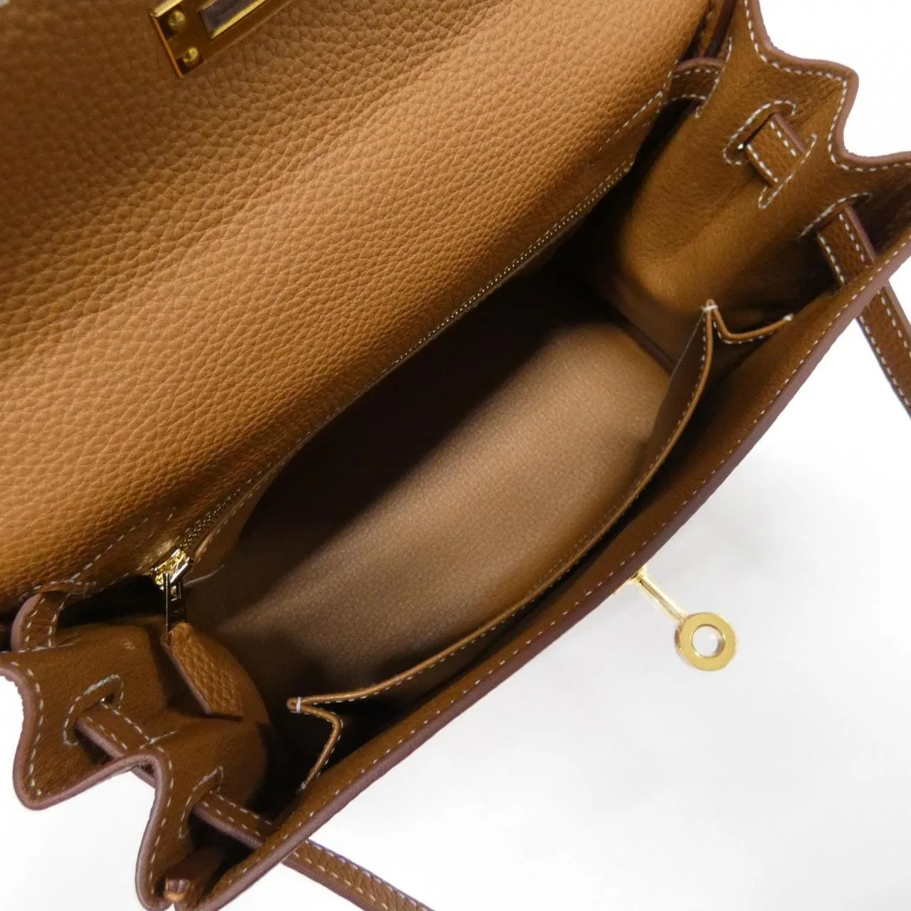 HERMES Kelly 044624CC Handbag Togo Gold Togo Leather Unused - Thumbnail 6