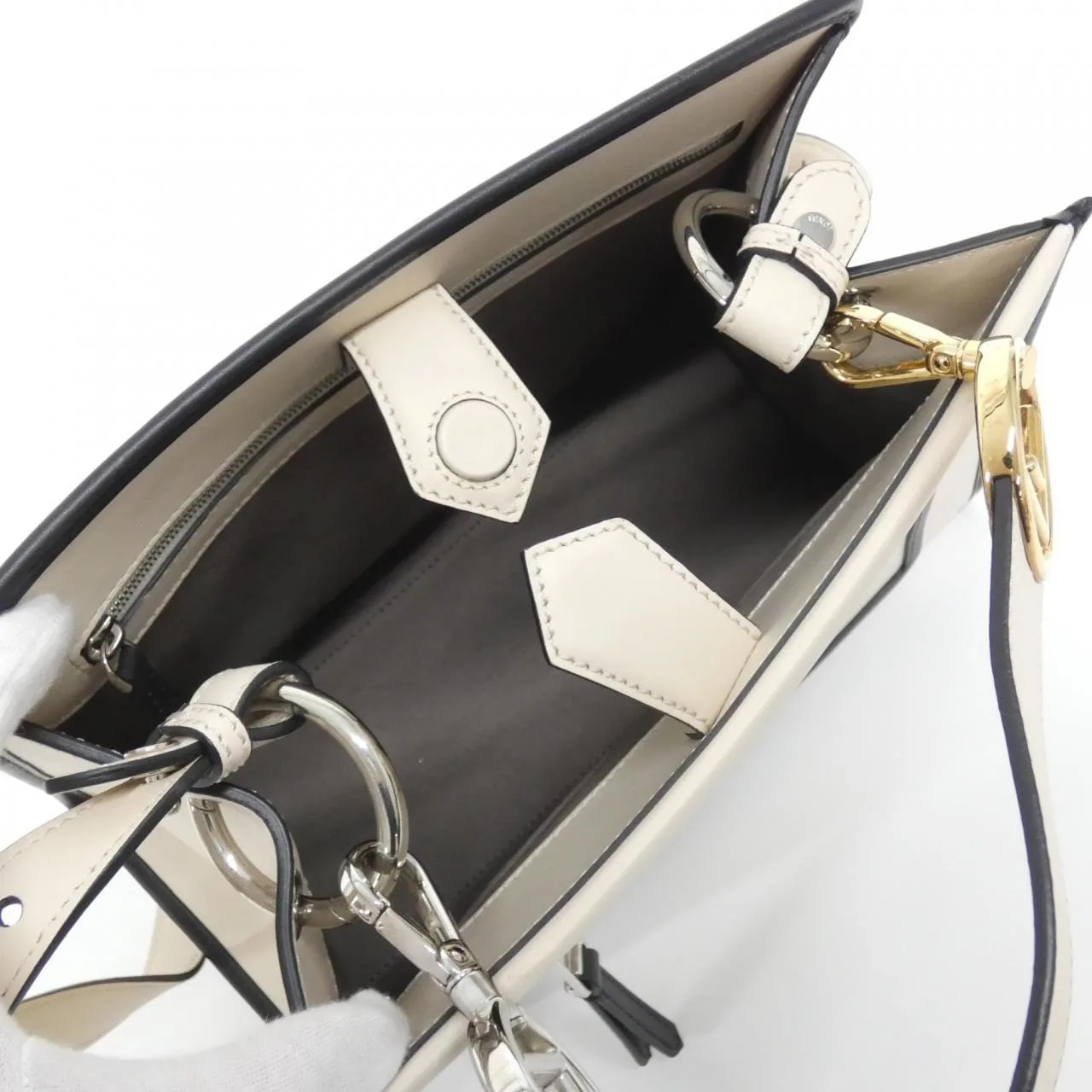 FENDI Sunshine Shopper 8BH344 SIZ Handbag 黑色 中古品A - 縮圖 9