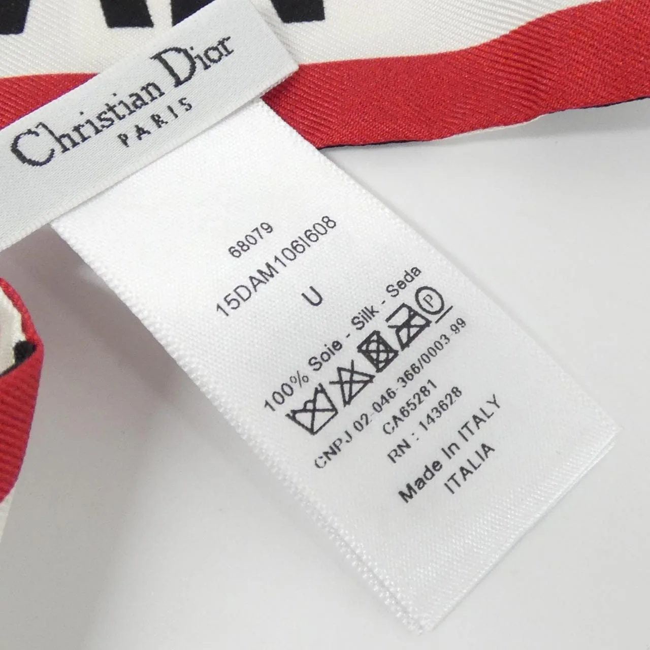 DIOR 15DAM106I608 Scarf 黑色 中古品A - 縮圖 4