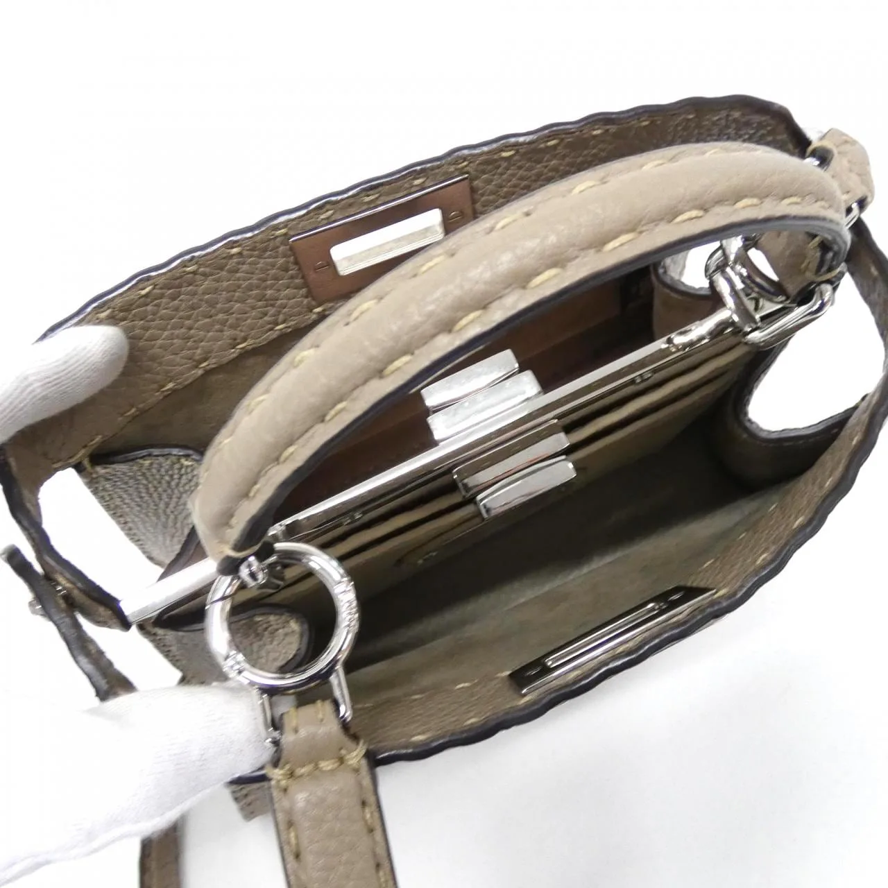 FENDI Peekaboo 8BN327 ADYL Handbag Black Rank A - Thumbnail 7