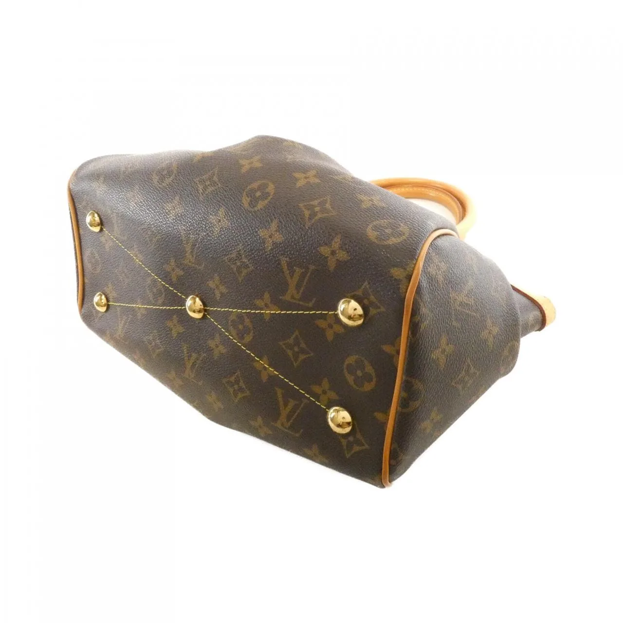 LOUIS VUITTON M40143 Handbag Monogram 黑色 Monogram 中古品B - 縮圖 3