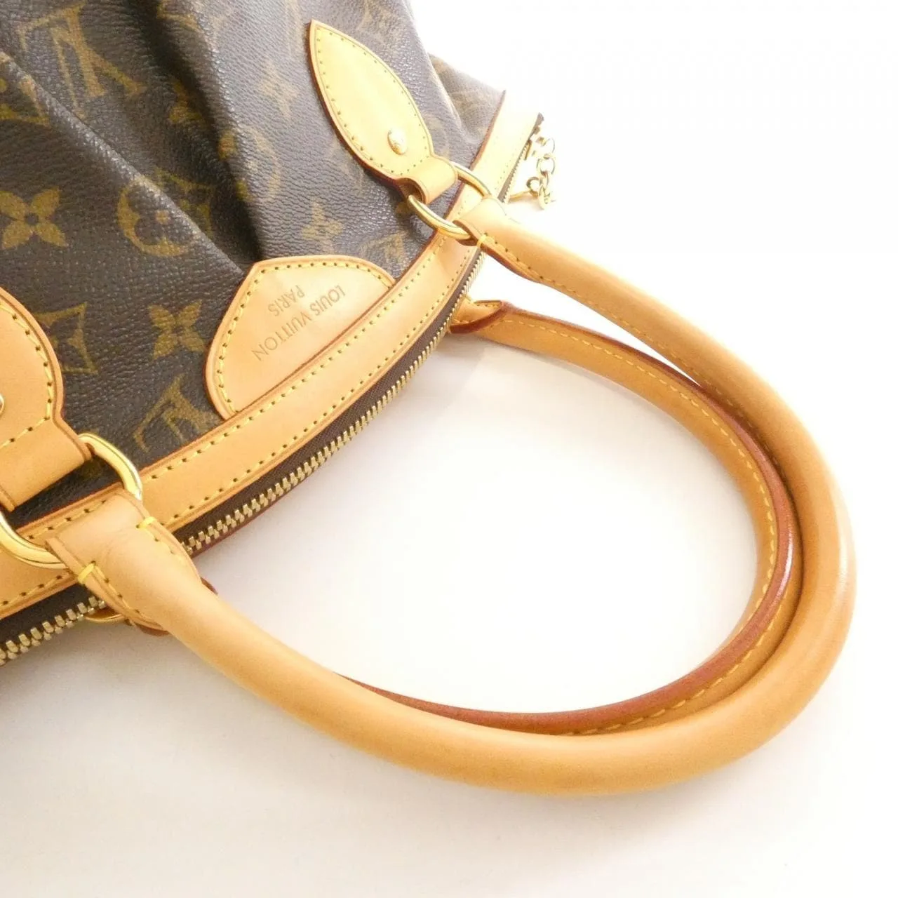 LOUIS VUITTON M40143 Handbag Monogram 黑色 Monogram 中古品B - 縮圖 6