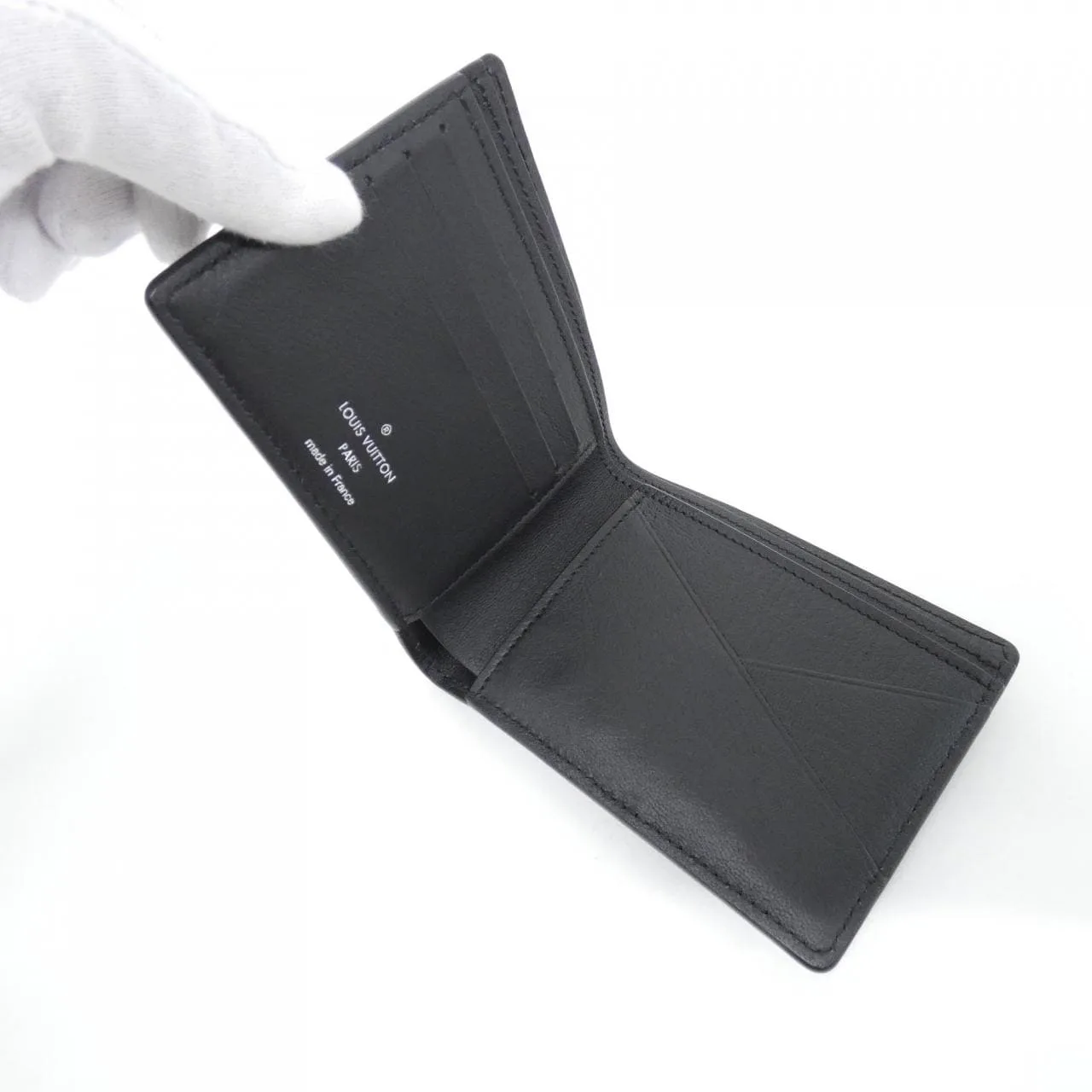 LOUIS VUITTON N81875 Coin Case Leather 黑色 皮革 中古品A - 縮圖 5