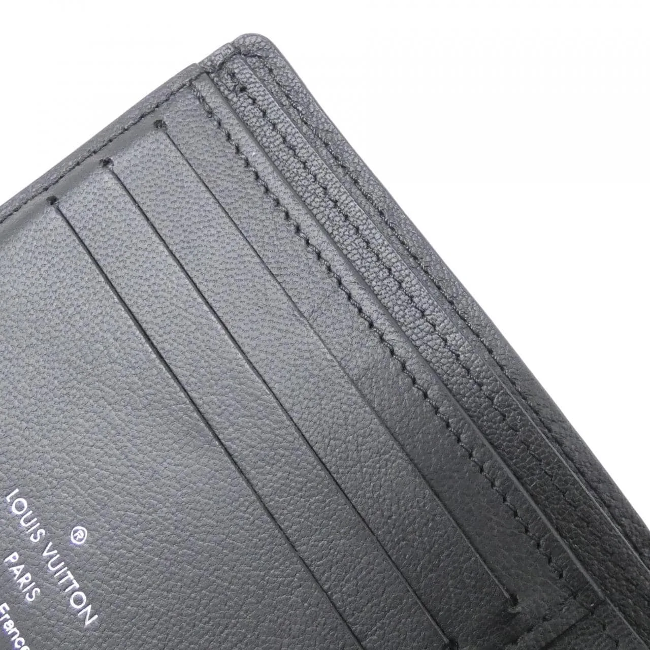 LOUIS VUITTON N81875 Coin Case Leather 黑色 皮革 中古品A - 縮圖 7