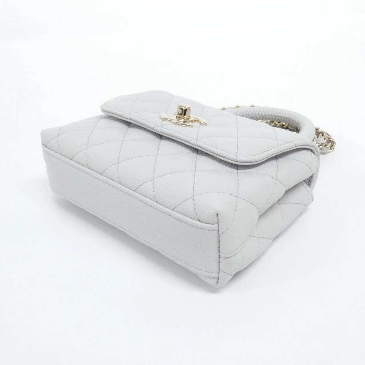 CHANEL AP4244 Wallet Grained Calfskin 灰色 荔枝紋牛皮 中古品A - 縮圖 3