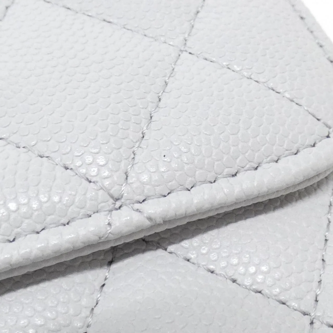 CHANEL AP4244 Wallet Grained Calfskin 灰色 荔枝紋牛皮 中古品A - 縮圖 5