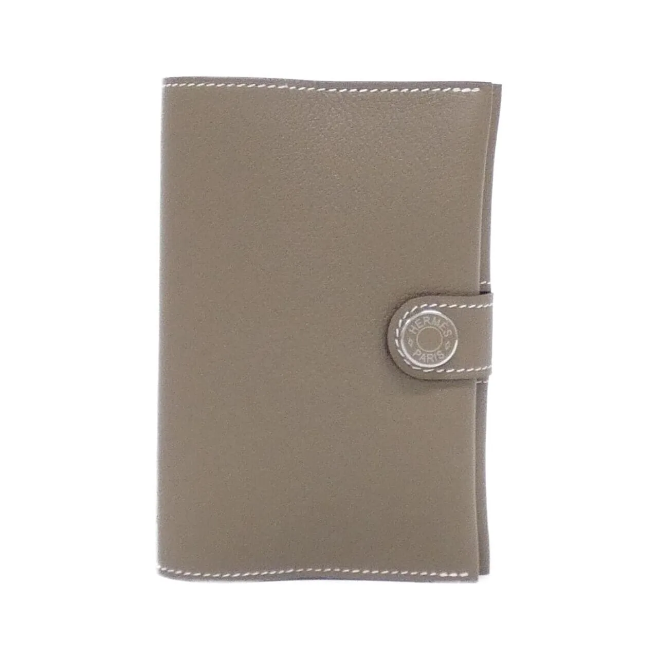 HERMES 084149CK Passport Case Etoupe