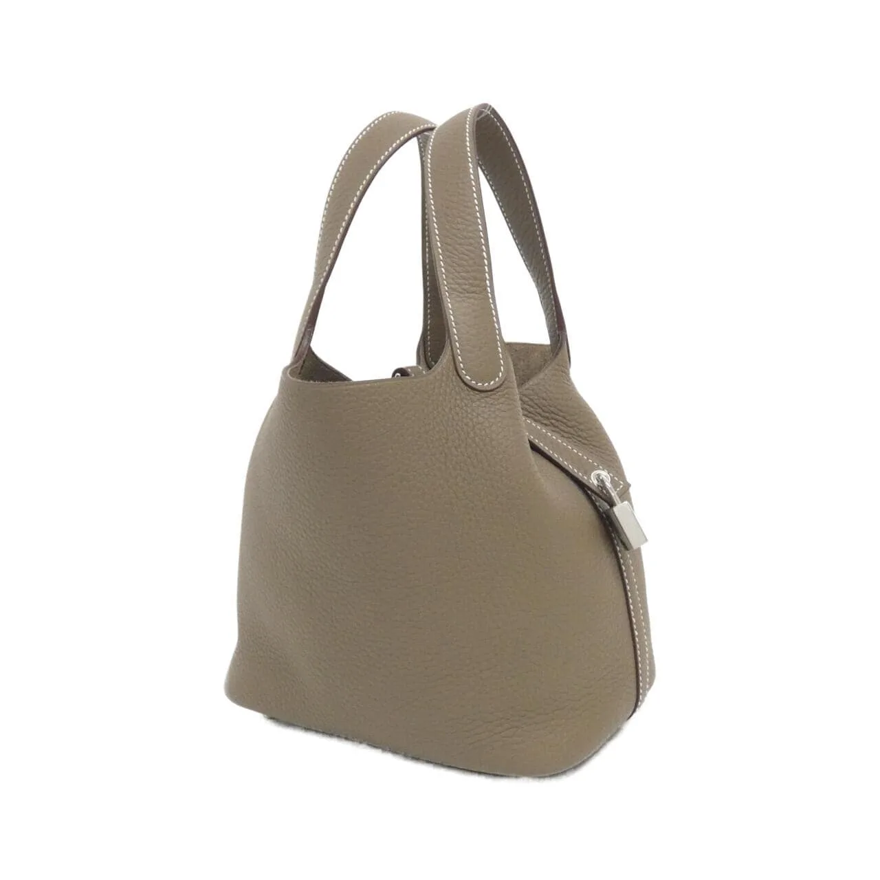 HERMES Picotin 056289CK Handbag Clemence Etoupe