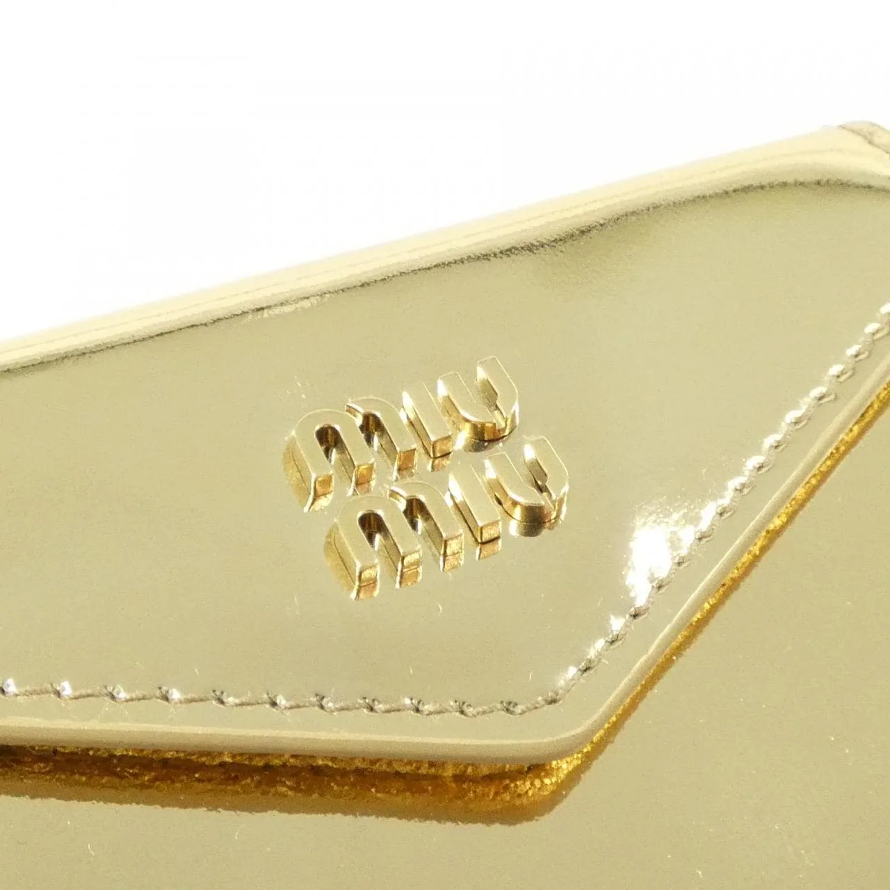 MIU MIU 5MF036 Card Case Leather Black Leather Rank A - Thumbnail 3