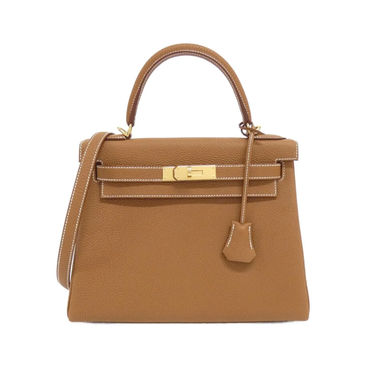 HERMES Kelly 027630CC Handbag Togo Gold