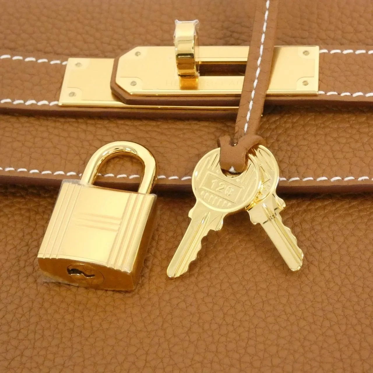 HERMES Kelly 027630CC Handbag Togo Gold Togo Leather Unused - Thumbnail 4