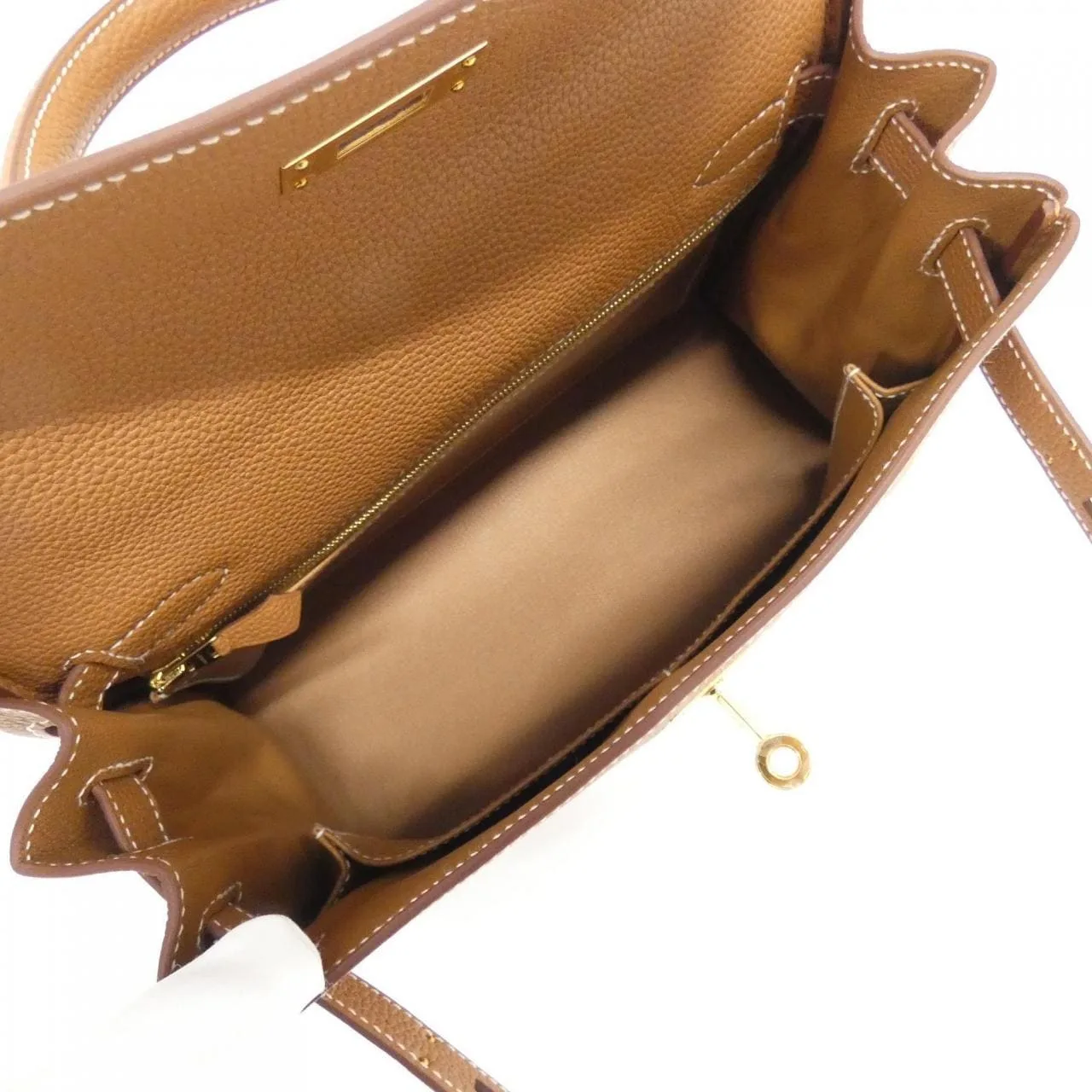HERMES Kelly 027630CC Handbag Togo Gold Togo Leather Unused - Thumbnail 6