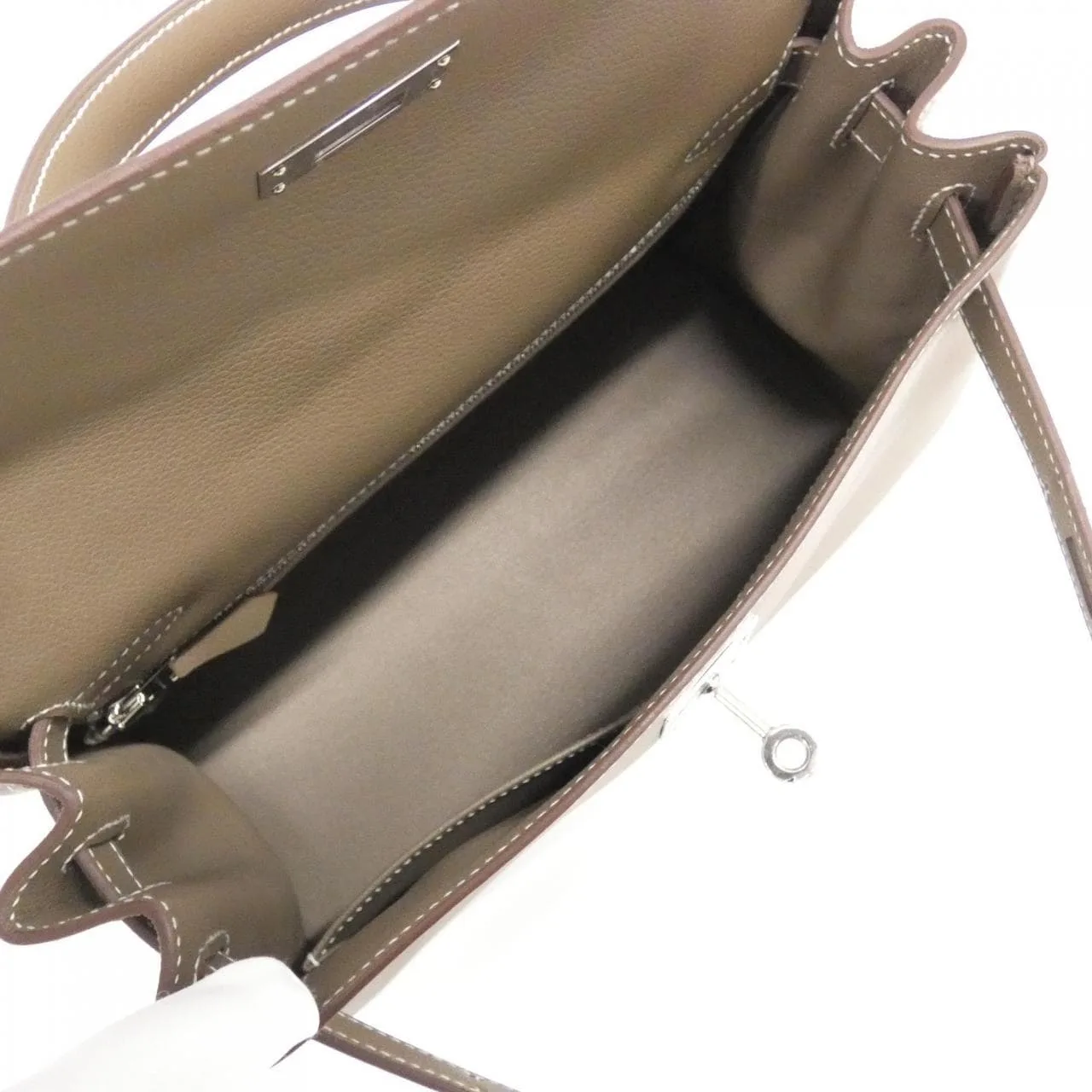 HERMES Kelly 070443CK Handbag Etoupe Unused - Thumbnail 6