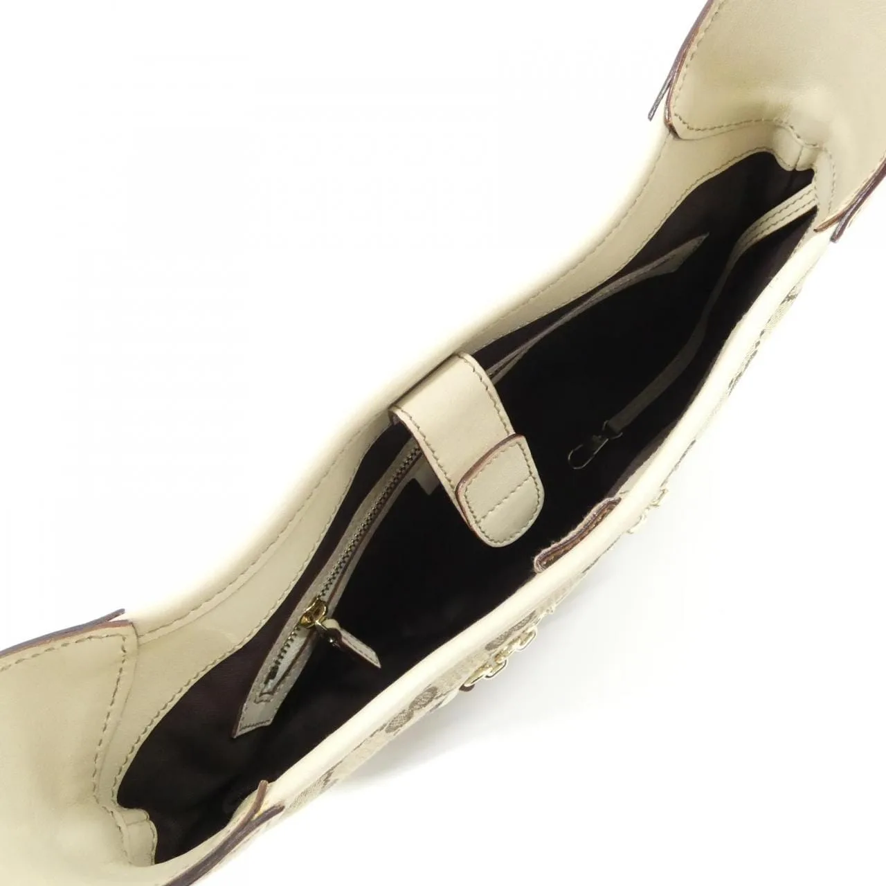 GUCCI 145778 肩背包 帆布 米色 帆布 中古品A - 縮圖 7