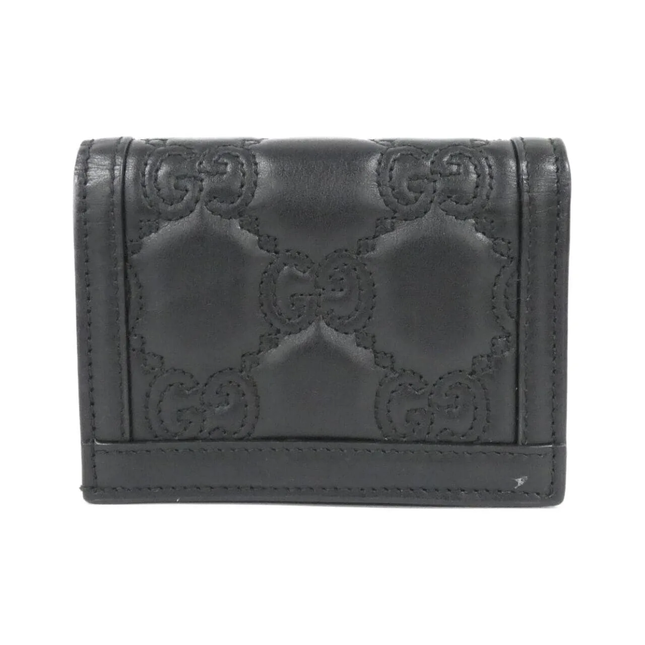 GUCCI 723786 UM8IG Wallet Leather 黑色 皮革 中古品A - 縮圖 2