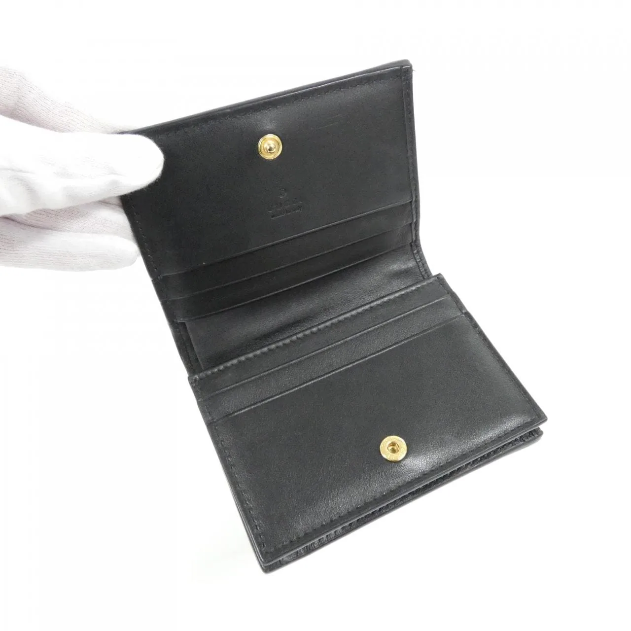 GUCCI 723786 UM8IG Wallet Leather 黑色 皮革 中古品A - 縮圖 7