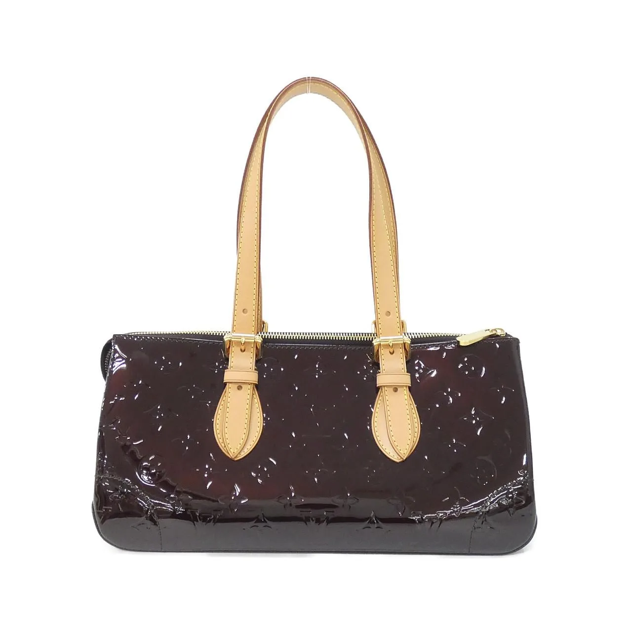 LOUIS VUITTON Avenue M93510 Handbag Vernis 黑色 Vernis 中古品A - 縮圖 2