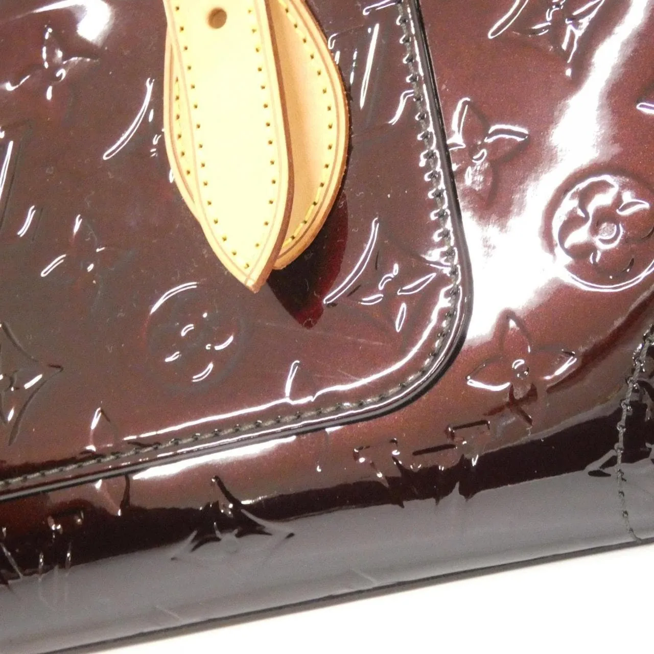 LOUIS VUITTON Avenue M93510 Handbag Vernis 黑色 Vernis 中古品A - 縮圖 5