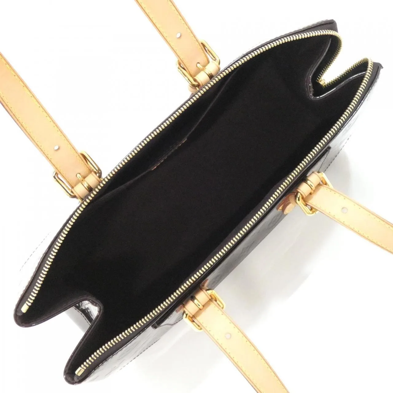 LOUIS VUITTON Avenue M93510 Handbag Vernis 黑色 Vernis 中古品A - 縮圖 7