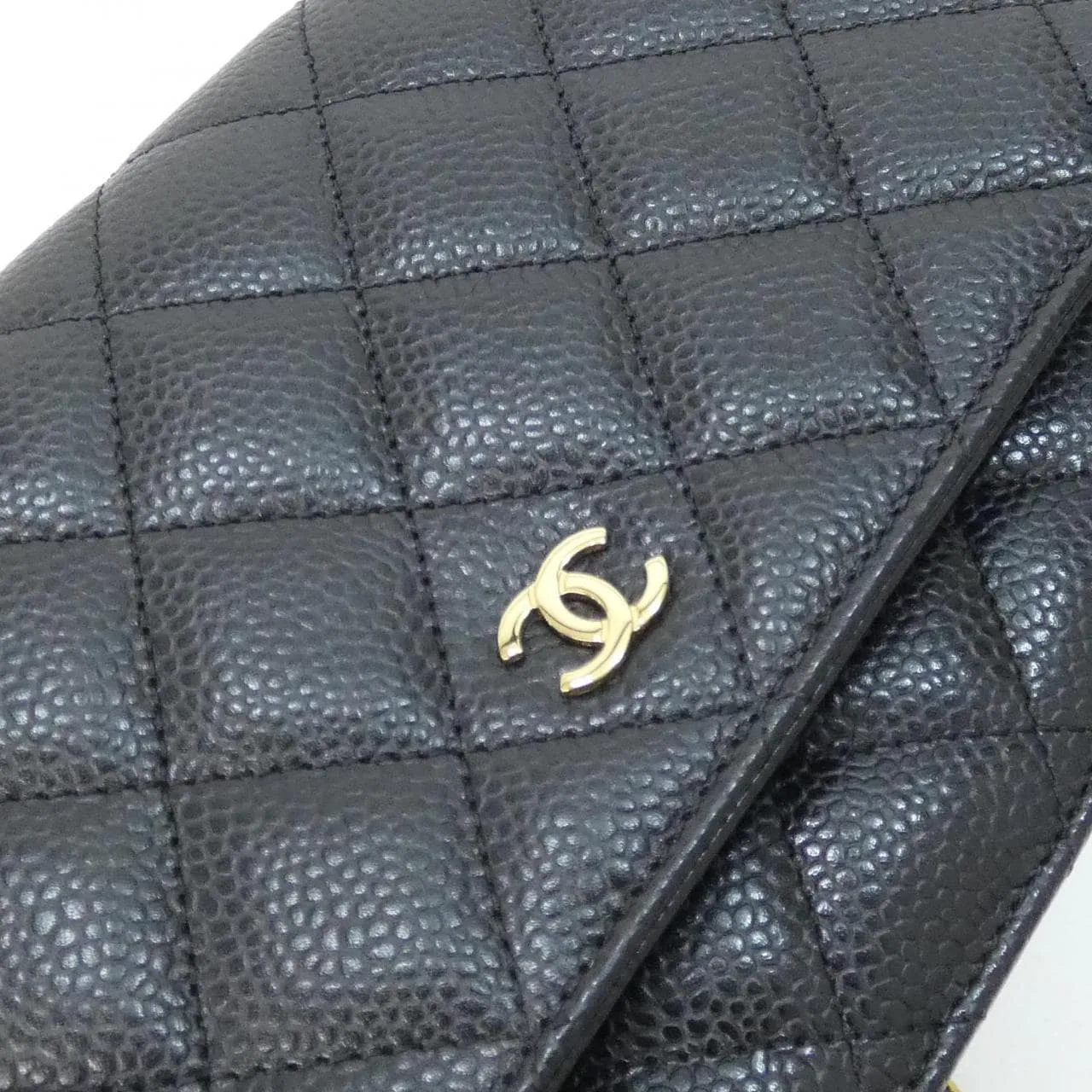 CHANEL Timeless Classic AP0250 Wallet Grained Calfskin 黑色 荔枝紋牛皮 中古品A - 縮圖 4