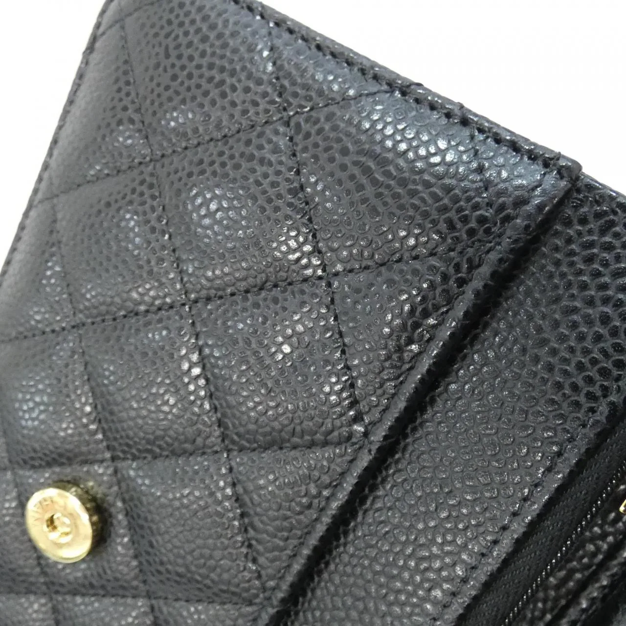 CHANEL Timeless Classic AP0250 Wallet Grained Calfskin 黑色 荔枝紋牛皮 中古品A - 縮圖 7