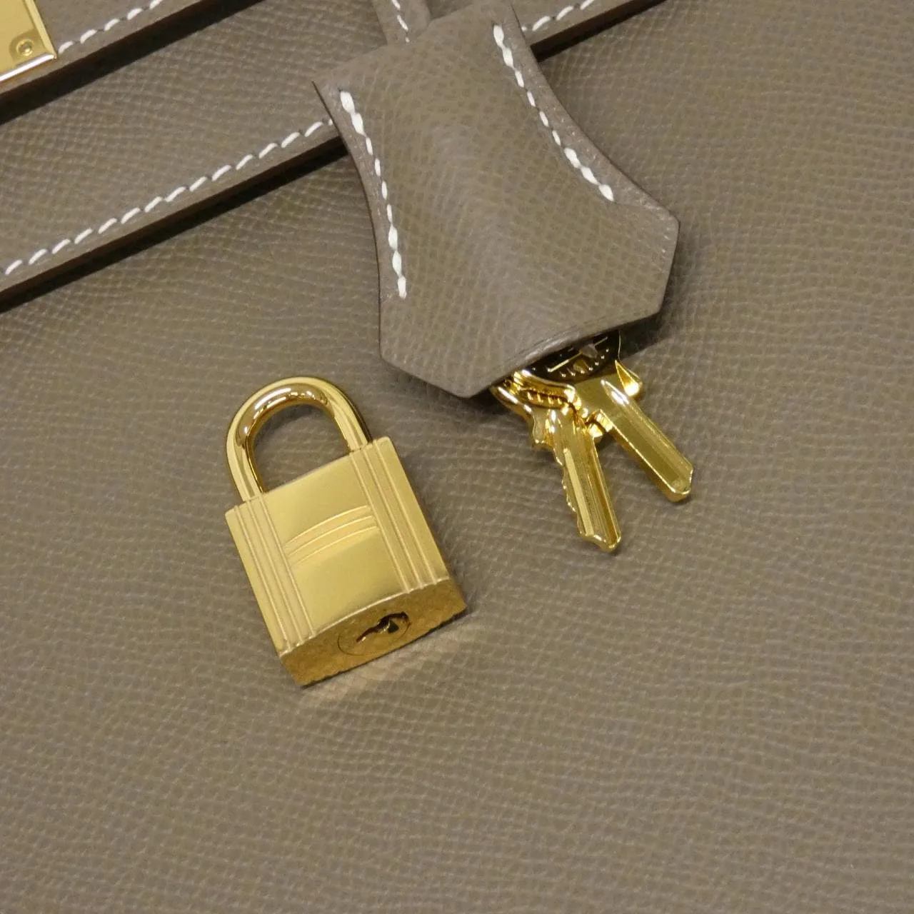 HERMES Kelly 042319CC Handbag Epsom Etoupe Epsom Leather Rank A - Thumbnail 4