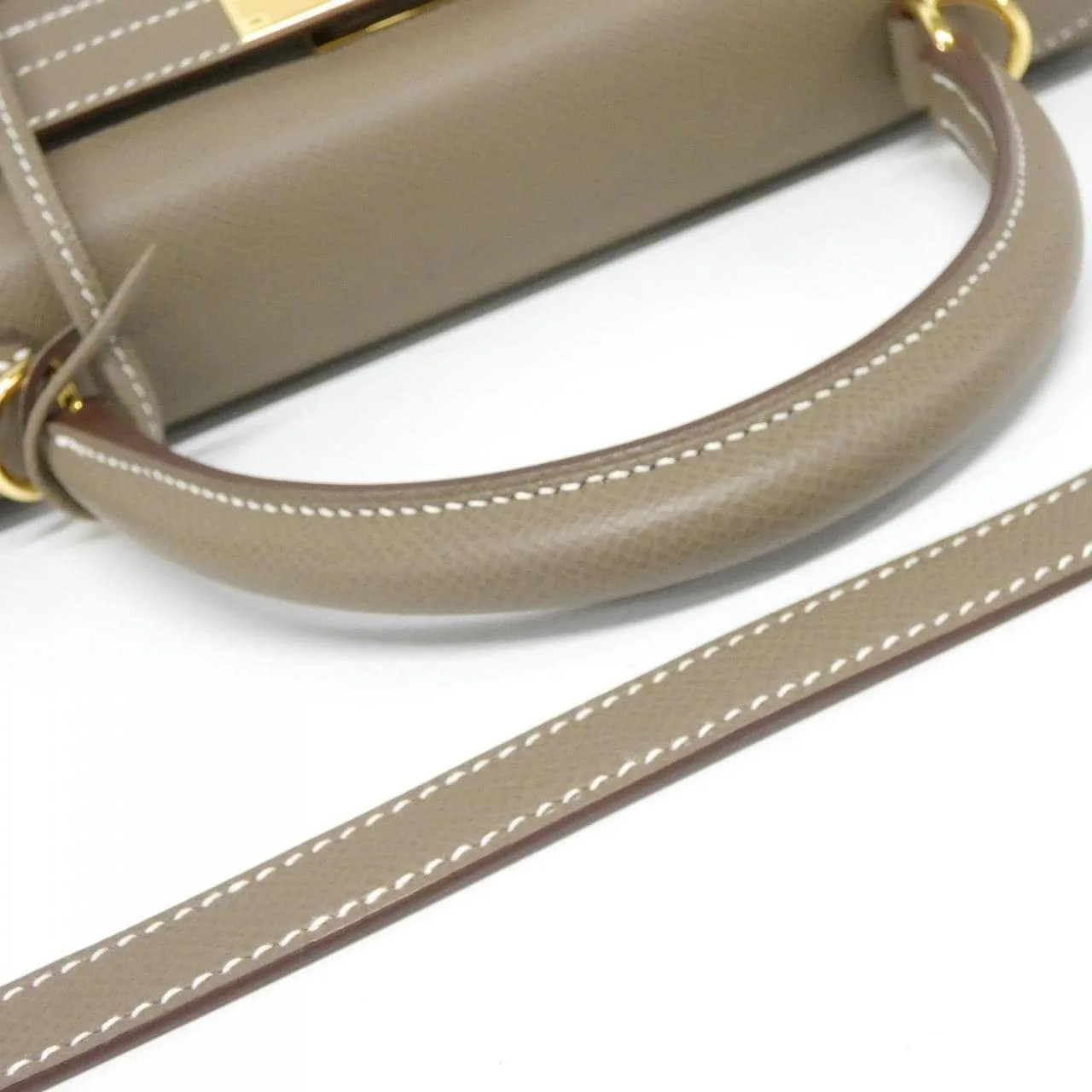 HERMES Kelly 042319CC Handbag Epsom Etoupe Epsom Leather Rank A - Thumbnail 6
