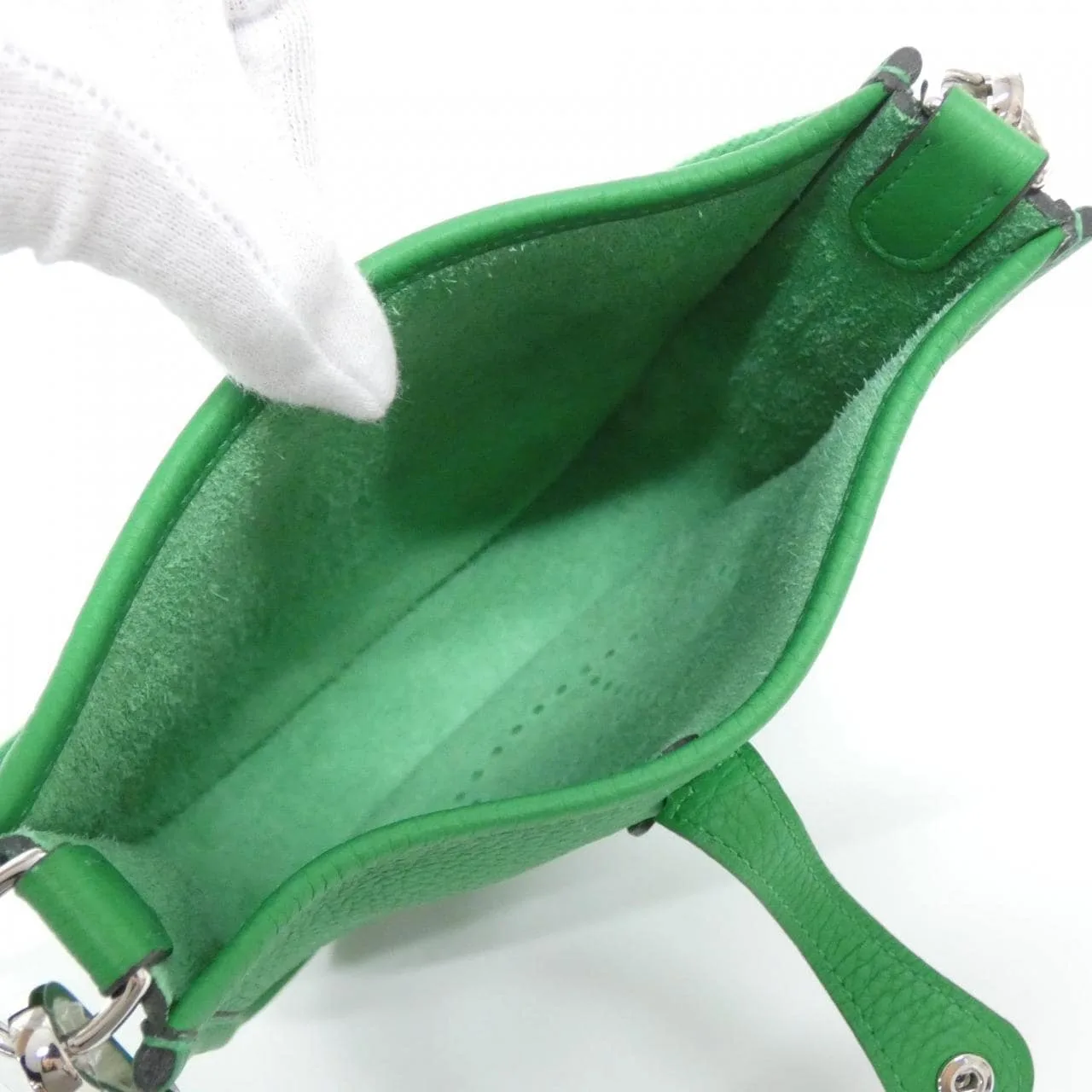 HERMES Evelyne 069426CK Shoulder Clemence Black Clemence Leather Rank A - Thumbnail 5