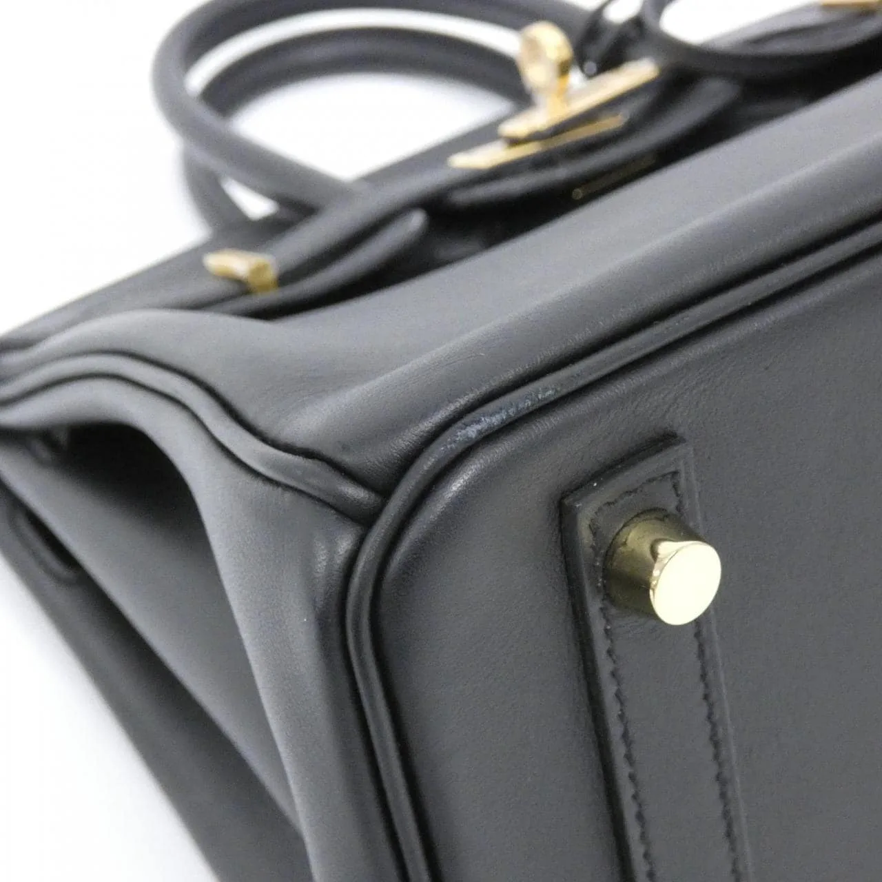 HERMES Birkin 049362CC Handbag Swift Black Swift Leather Rank A - Thumbnail 4