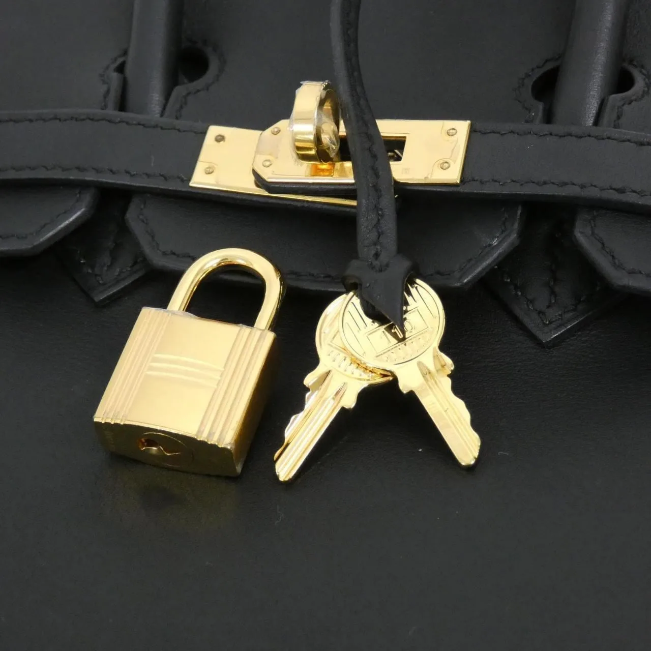 HERMES Birkin 049362CC Handbag Swift Black Swift Leather Rank A - Thumbnail 8