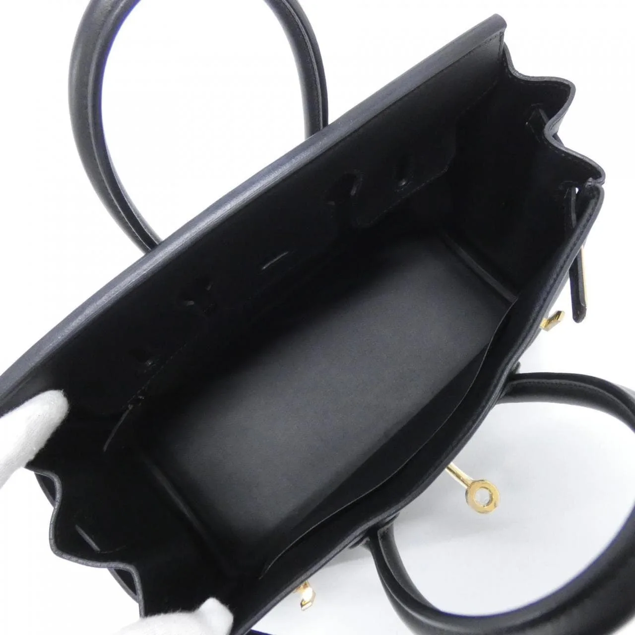 HERMES Birkin 049362CC Handbag Swift Black Swift Leather Rank A - Thumbnail 10